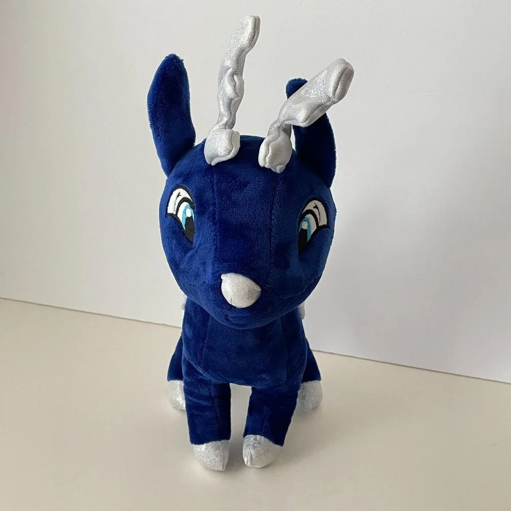 Kellytoy Plush Santa’s Classic Reindeer Collection Prancer Blue & Silver Toy 10